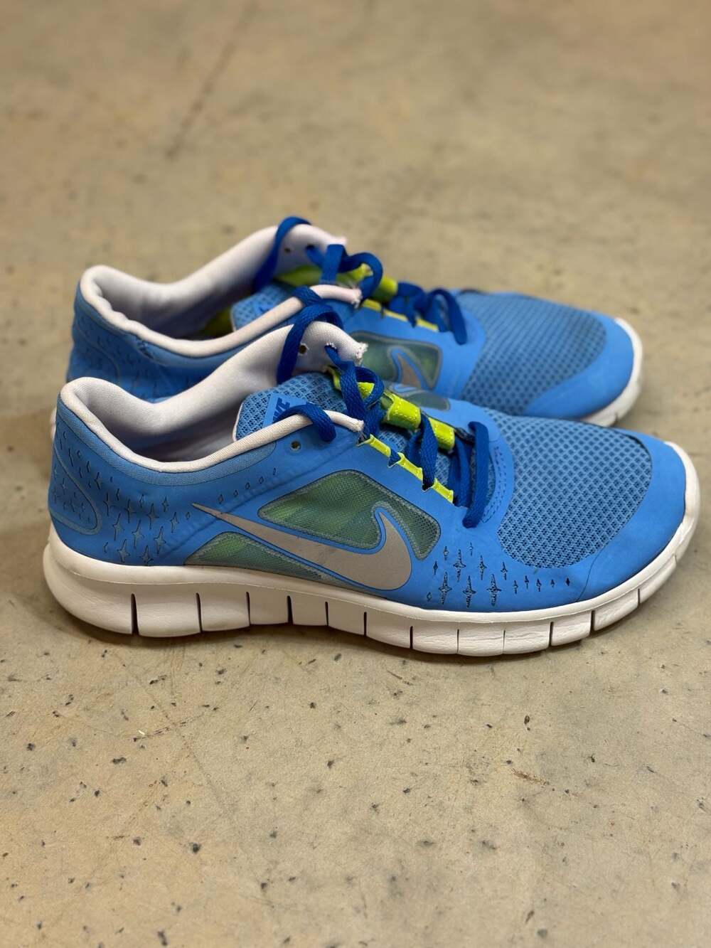 Nike Free Run 3 GS Coast Blue Silver Youth Barfoot Running Shoes - Picture 7 of 12